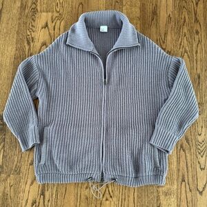 NWOT FLX Chenille Zip Up Sweater Medium